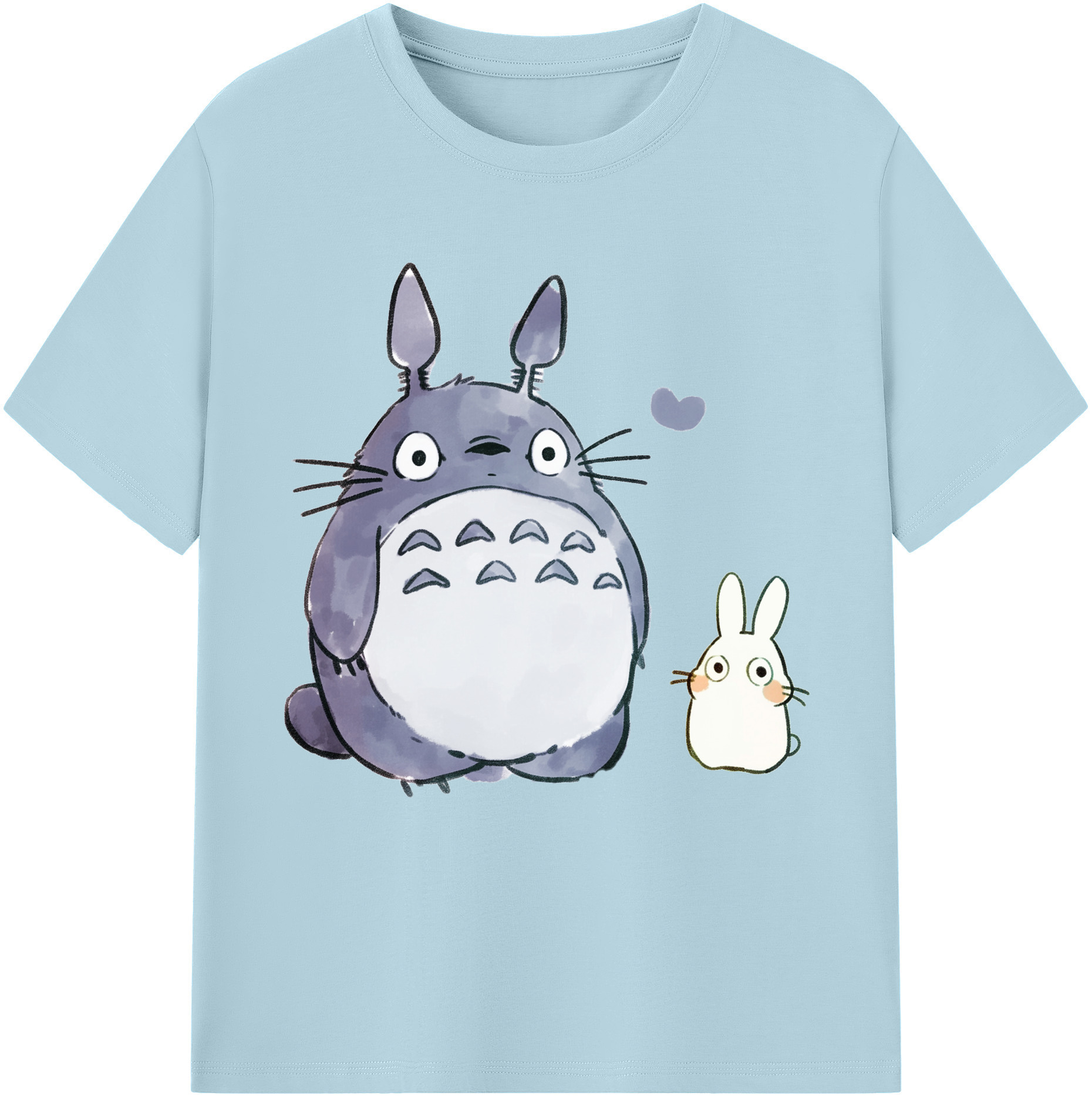 （画像用） となりのトトロ 草壁メイ 草壁サツキ My Neighbor Totoro Satsuki Kusakabe Mei Kusakabe 綿100％半袖Tシャツ（フロントプリント）
